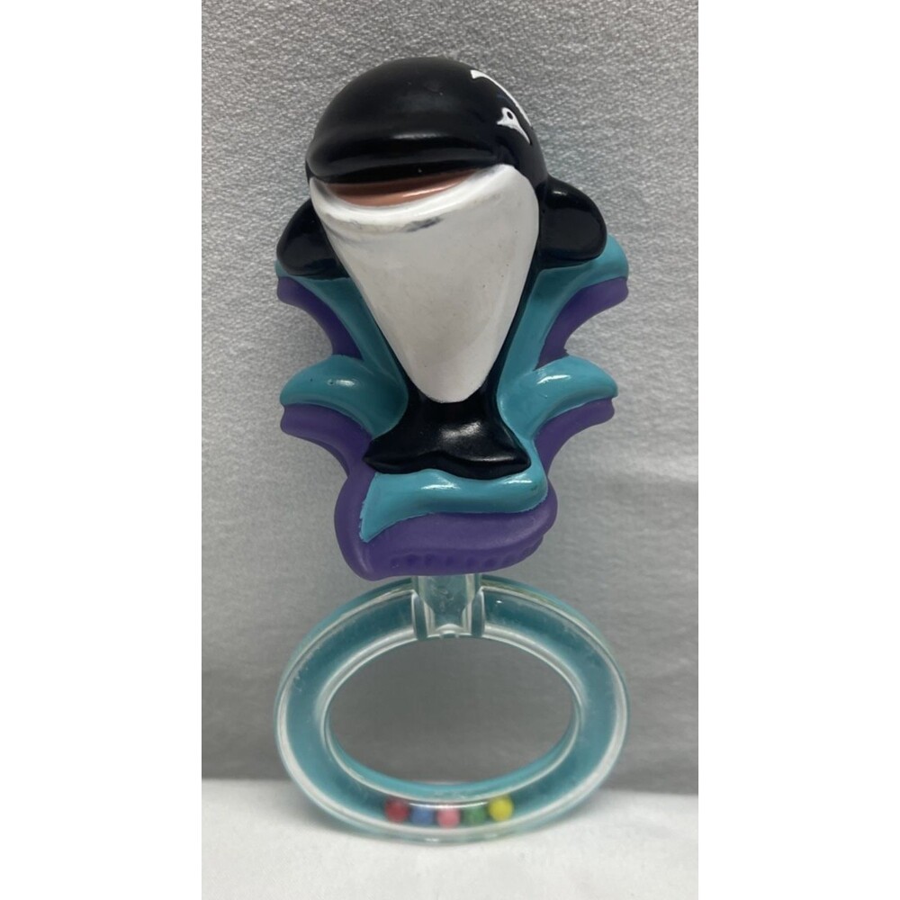 Rattle Teether Sea World Whale Shamu Baby Toy Ocean 1990's VTG Rare